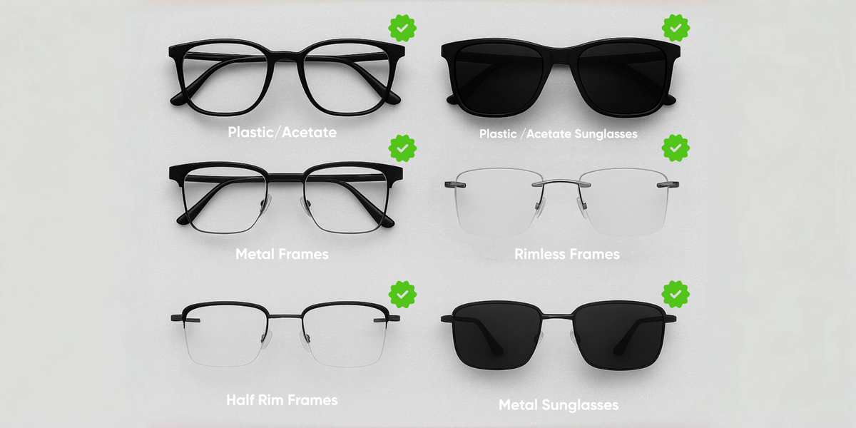Replacement Prescription Lenses for Glasses & Sunglasses